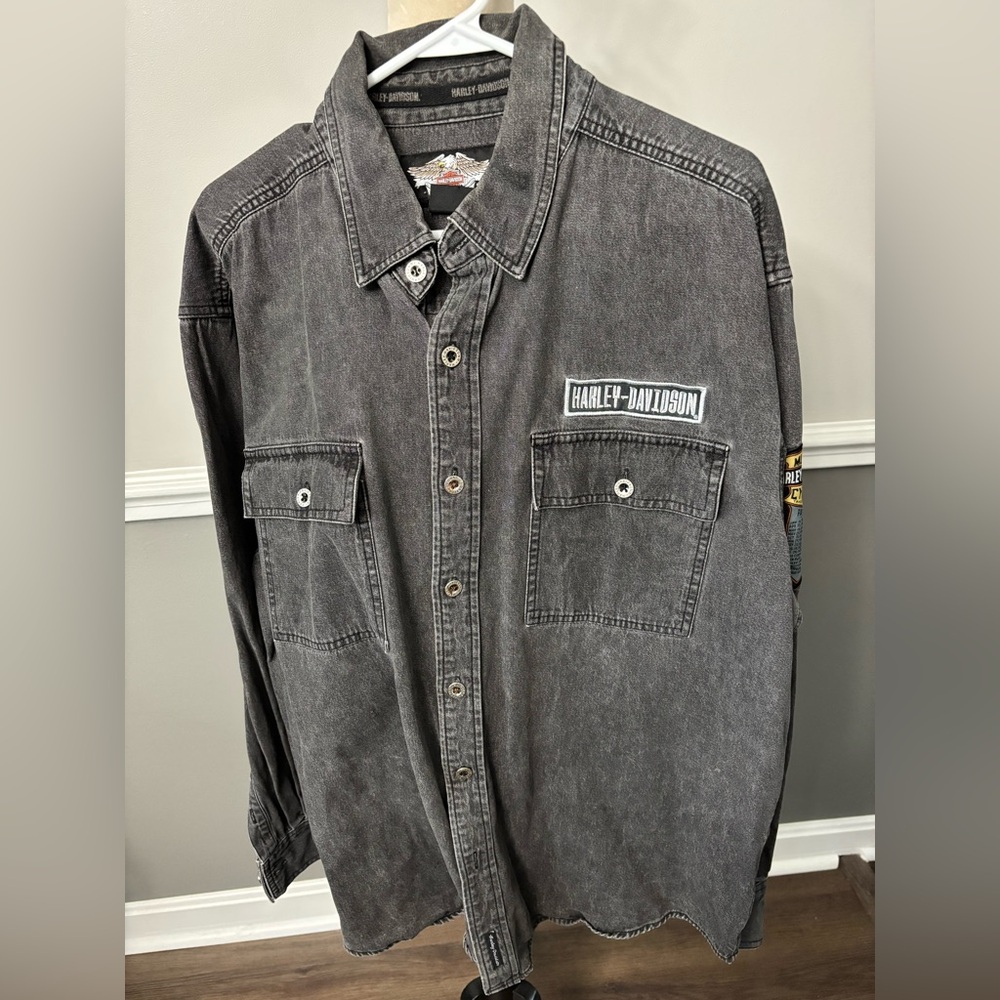 Harley-Davidson Charcoal Button-Up Shirt